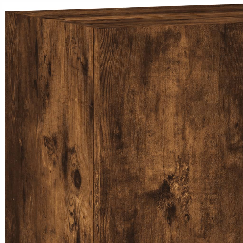 TV Wall Cabinet Smoked Oak 40.5x30x60 cm Engineered Wood