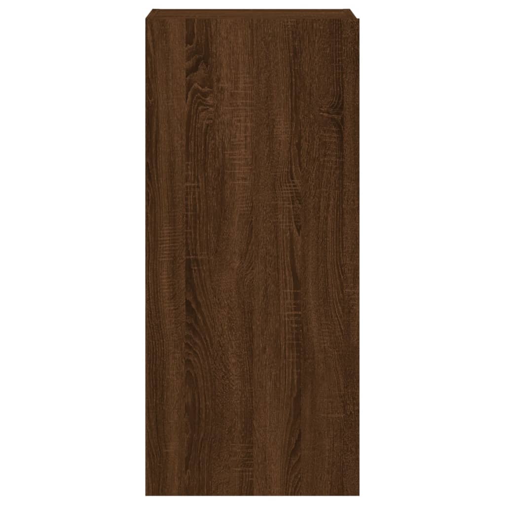 TV Wall Cabinet Brown Oak 40.5x30x90 cm Engineered Wood