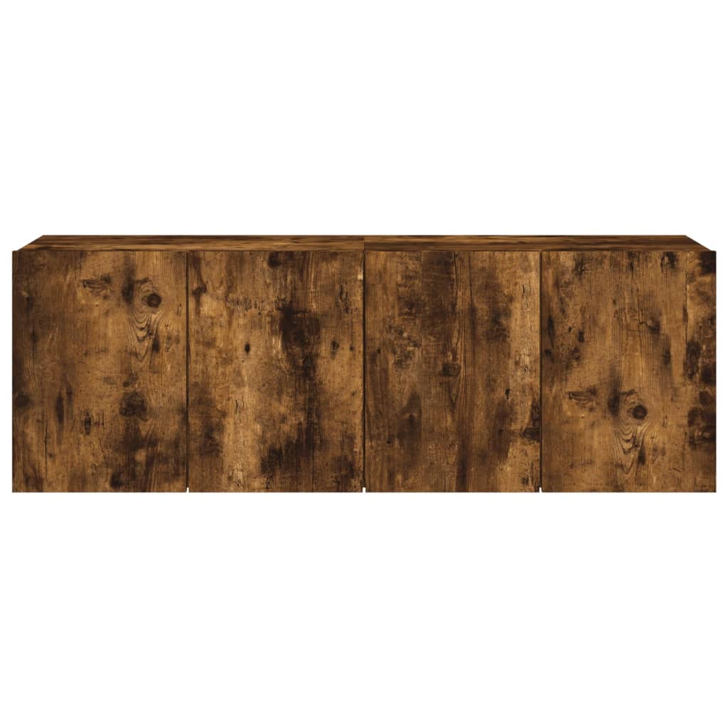 TV Cabinets Wall-mounted 2 pcs Smoked Oak 60x30x41 cm