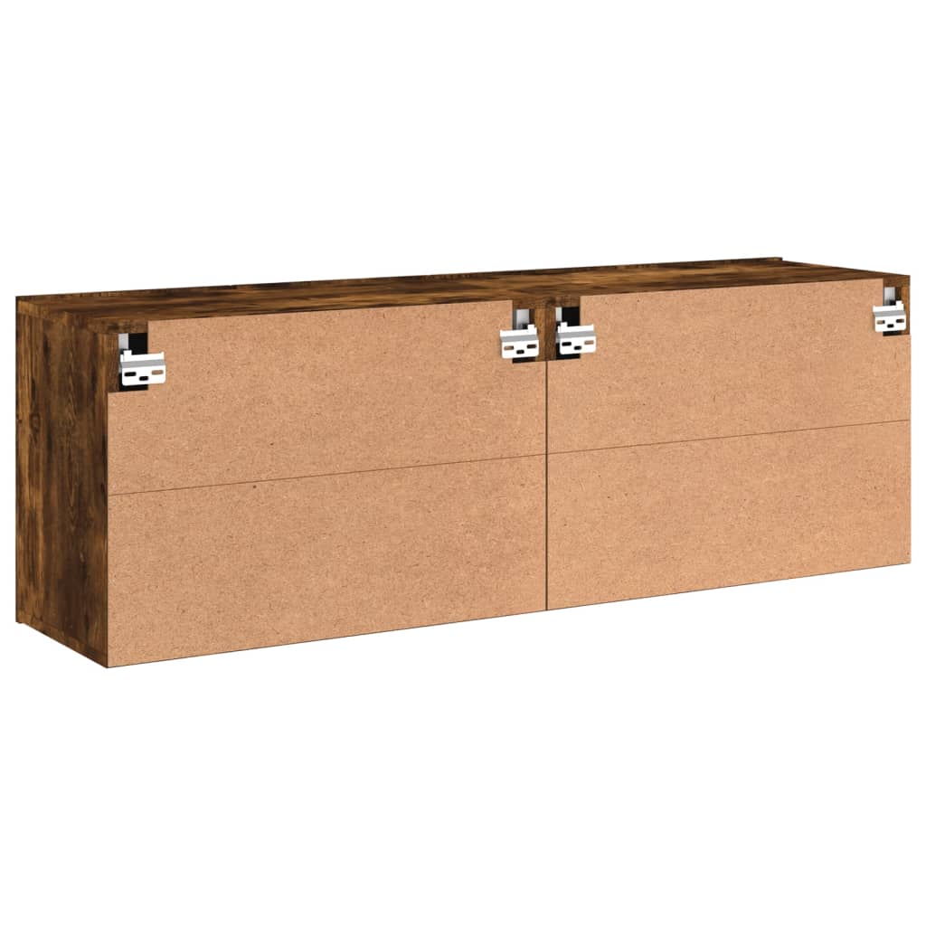TV Cabinets Wall-mounted 2 pcs Smoked Oak 60x30x41 cm