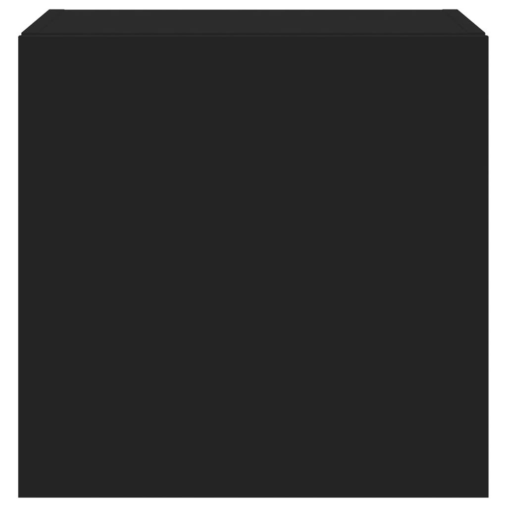TV Wall Cabinets with LED Lights 2 pcs Black 40.5x35x40 cm