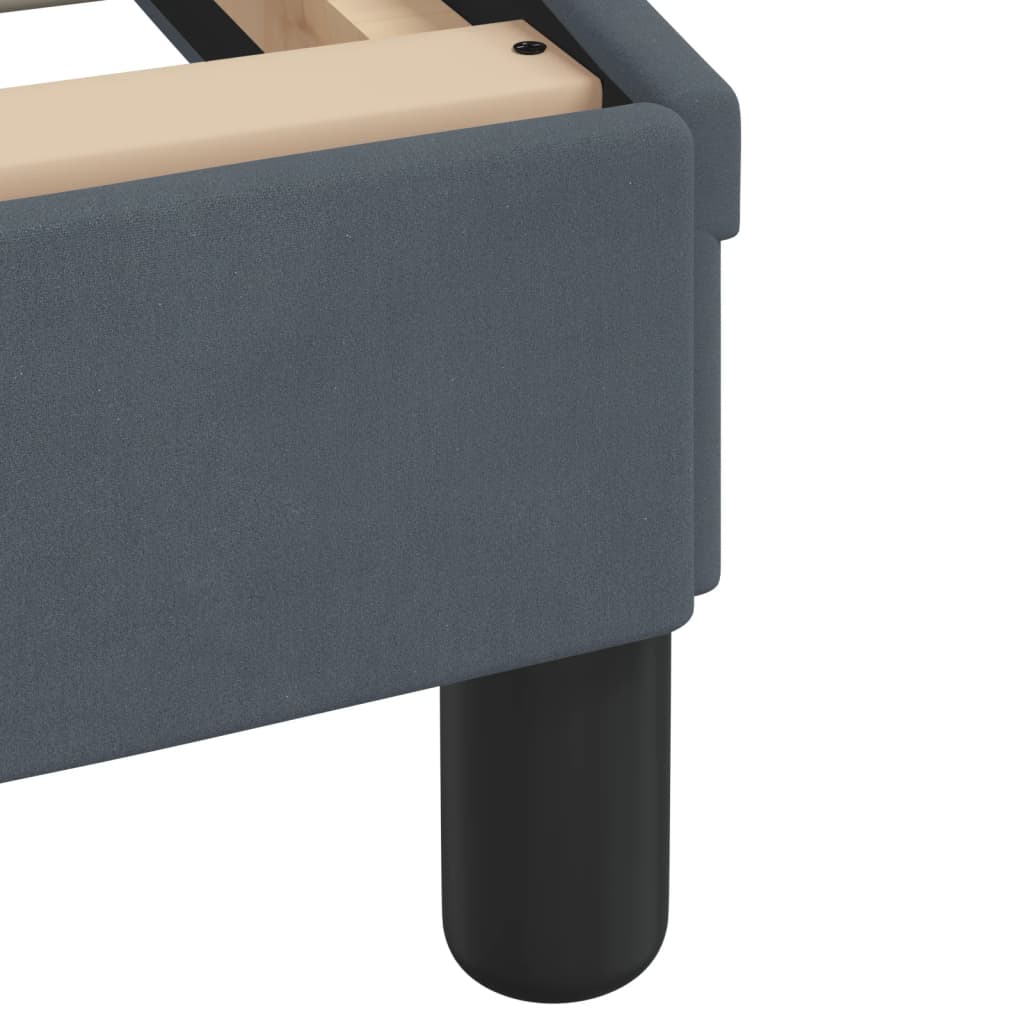 Bed Frame "Dover" Dark Grey 135x190 cm Double Velvet