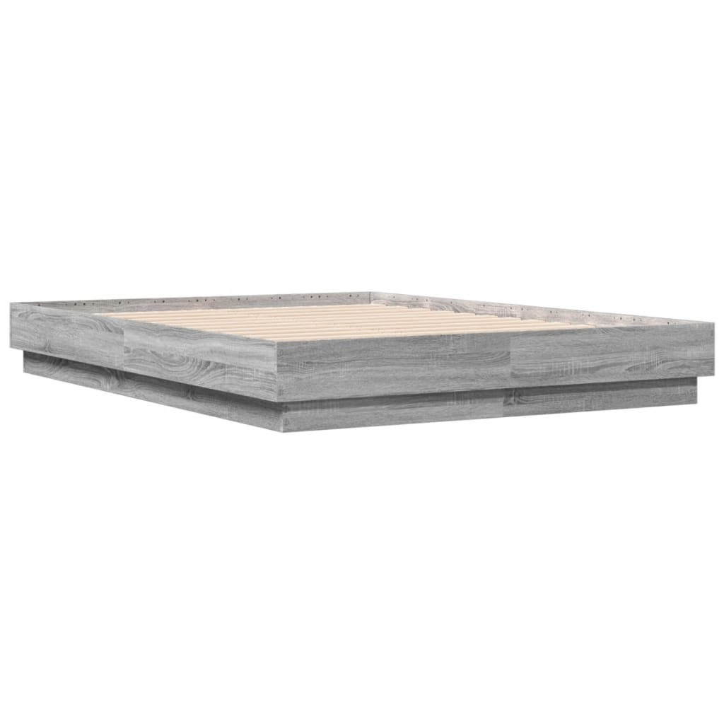 Bed Frame without Mattress Grey Sonoma 120x190 cm Small Double