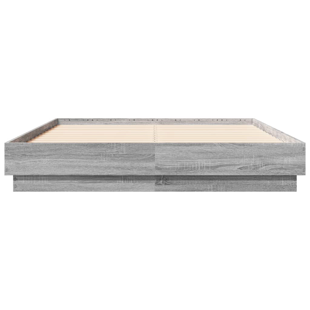 Bed Frame without Mattress Grey Sonoma 120x190 cm Small Double
