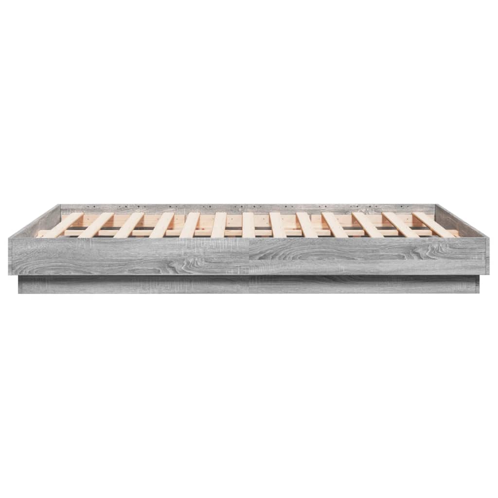 Bed Frame without Mattress Grey Sonoma 120x190 cm Small Double