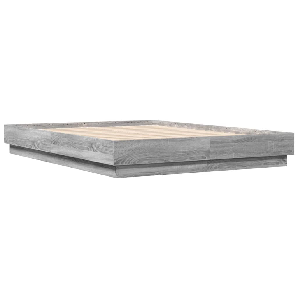 Bed Frame without Mattress Grey Sonoma 120x190 cm Small Double