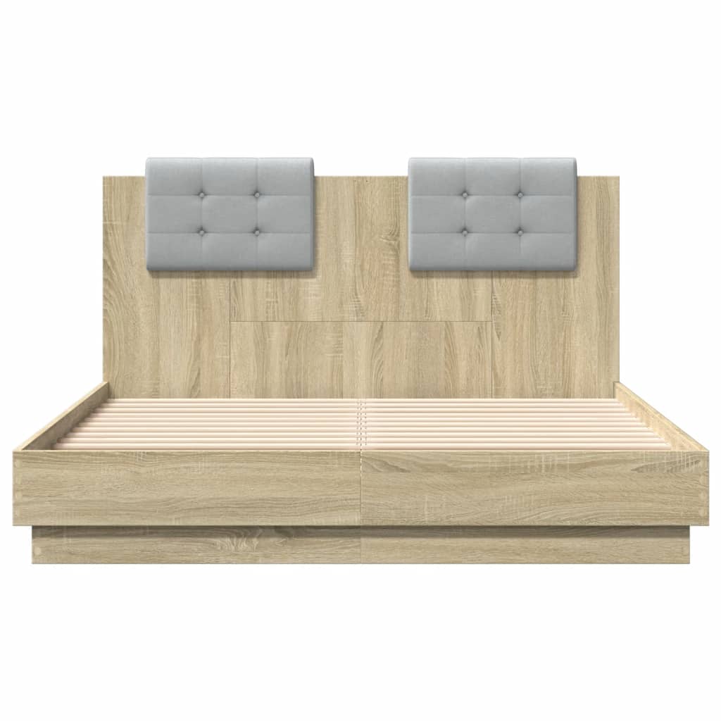 Bed Frame without Mattress Sonoma Oak 120x190 cm Small Double