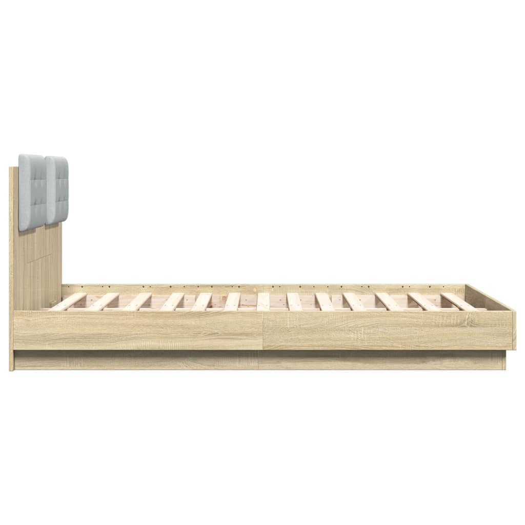 Bed Frame without Mattress Sonoma Oak 120x190 cm Small Double