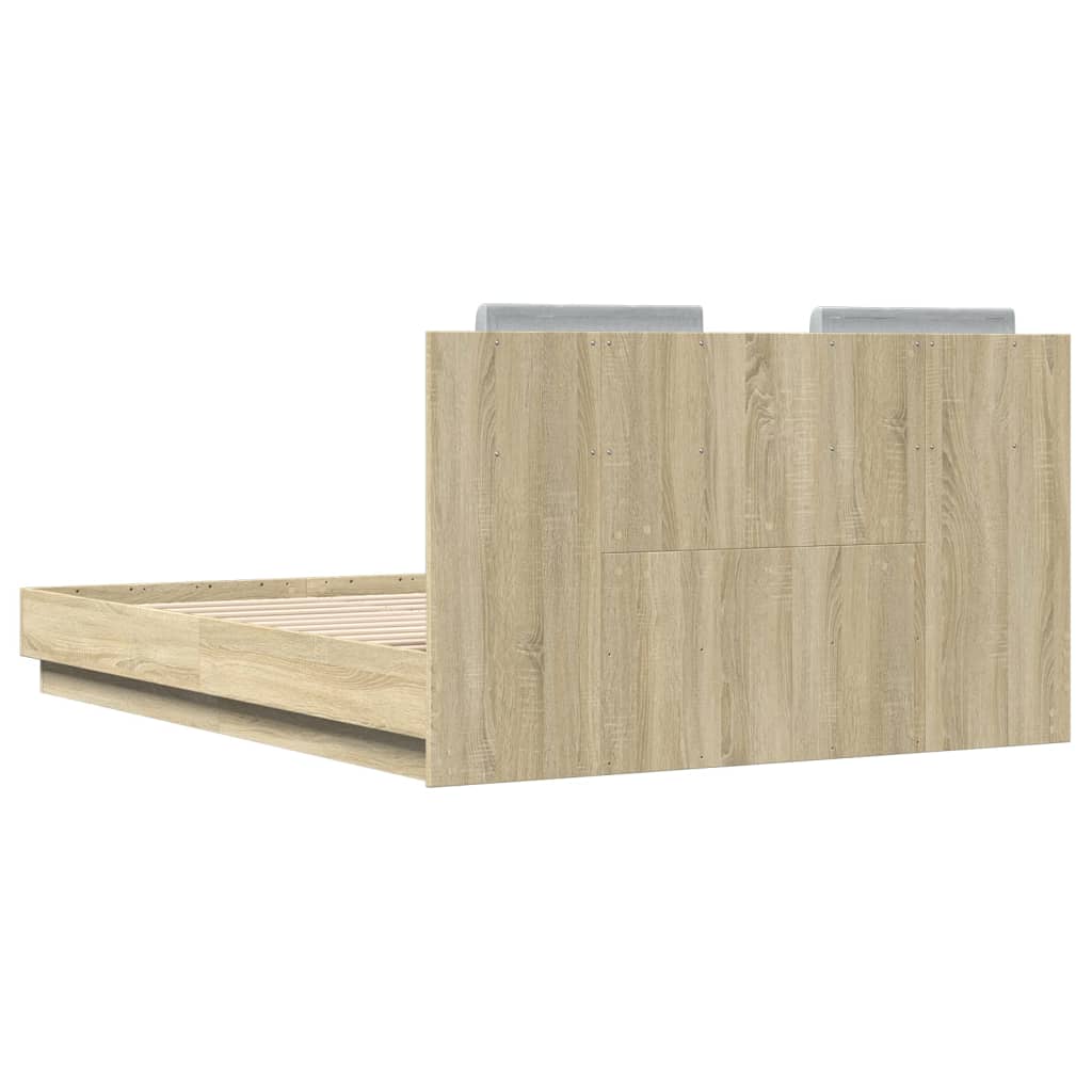 Bed Frame without Mattress Sonoma Oak 120x190 cm Small Double