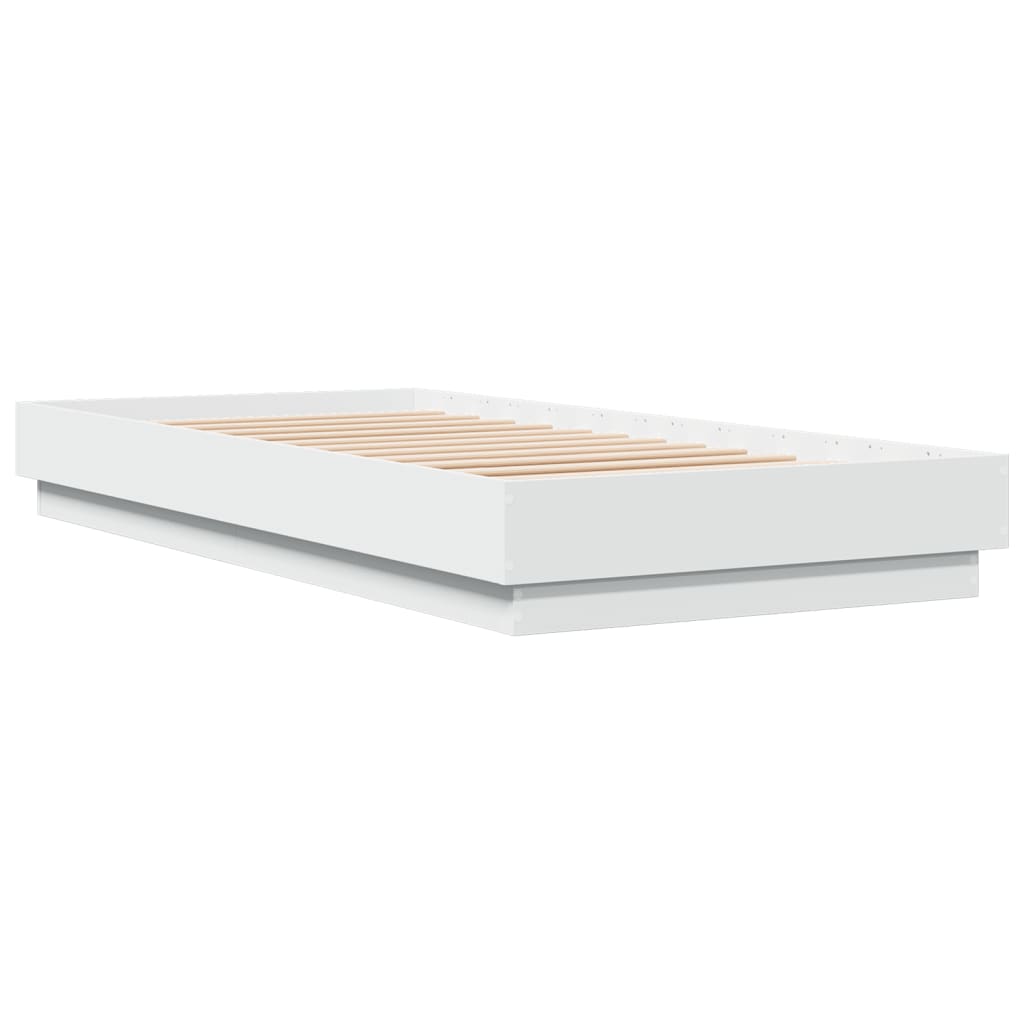 Bed Frame without Mattress White 100x200 cm Engineered Wood