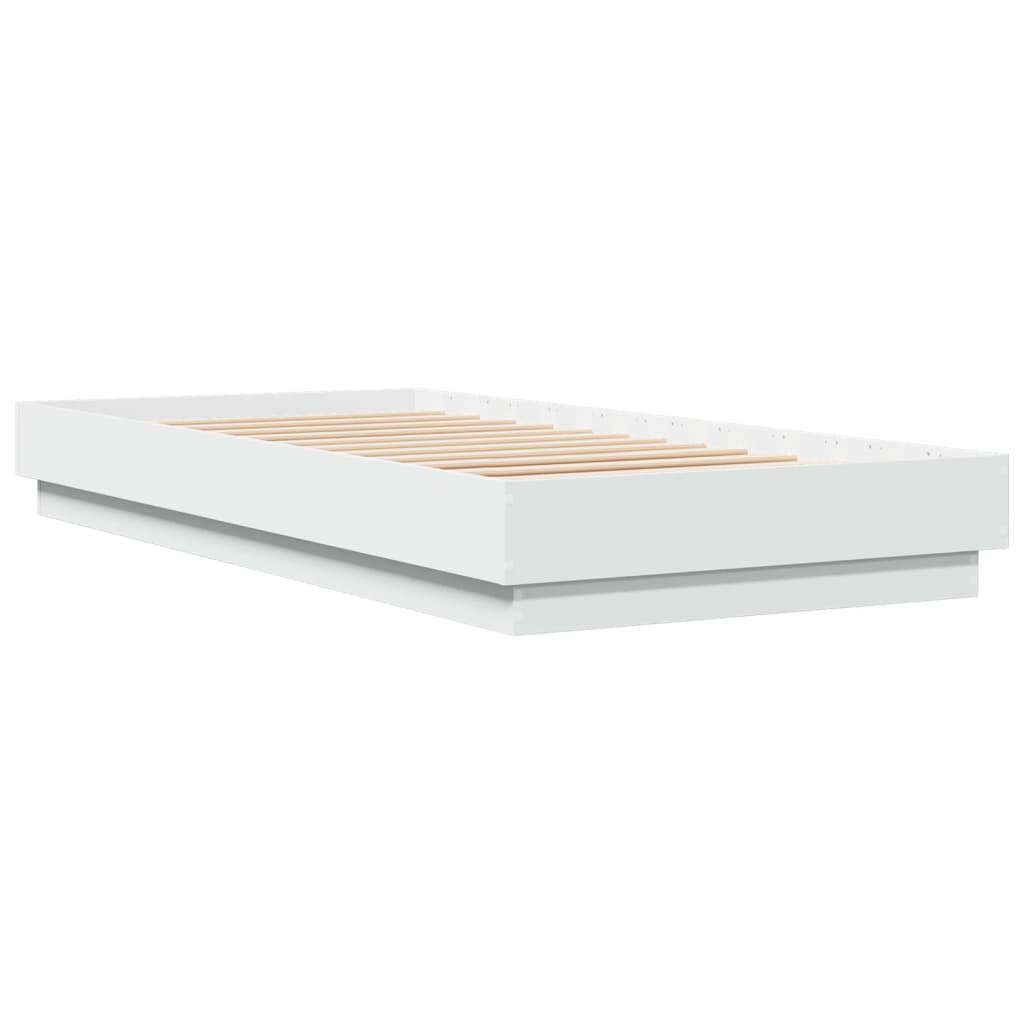 Bed Frame without Mattress White 100x200 cm Engineered Wood