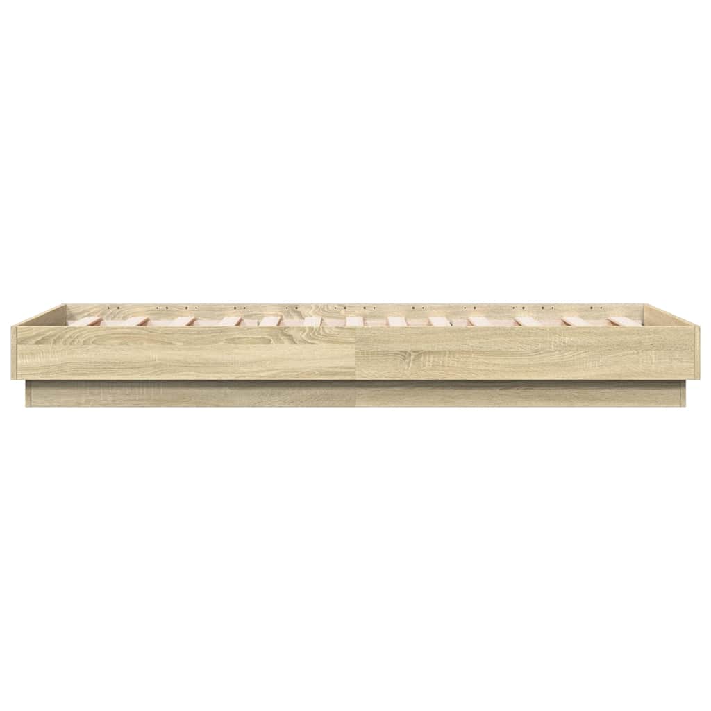 Bed Frame without Mattress Sonoma Oak 90x190 cm Single Engineered Wood