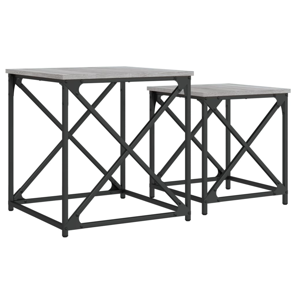Nesting Coffee Tables 2 pcs Grey Sonoma Engineered Wood