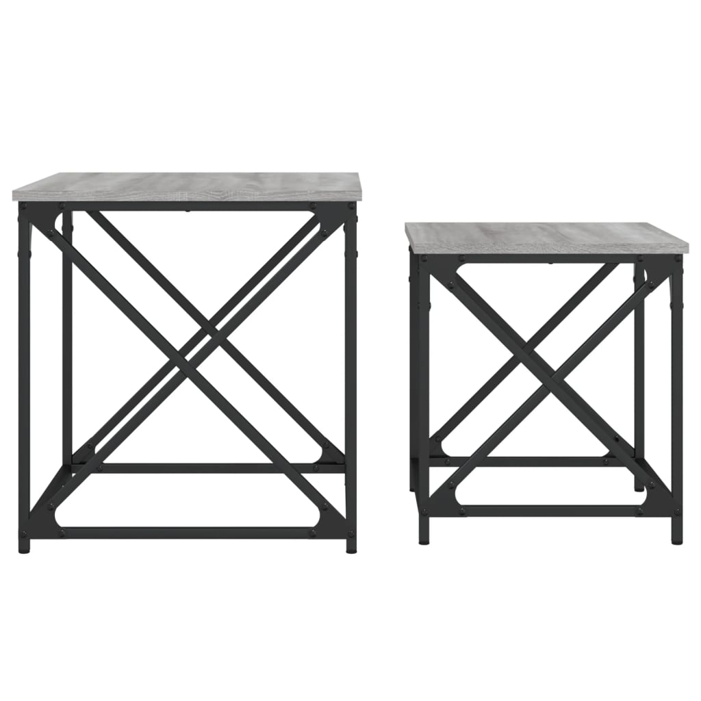 Nesting Coffee Tables 2 pcs Grey Sonoma Engineered Wood