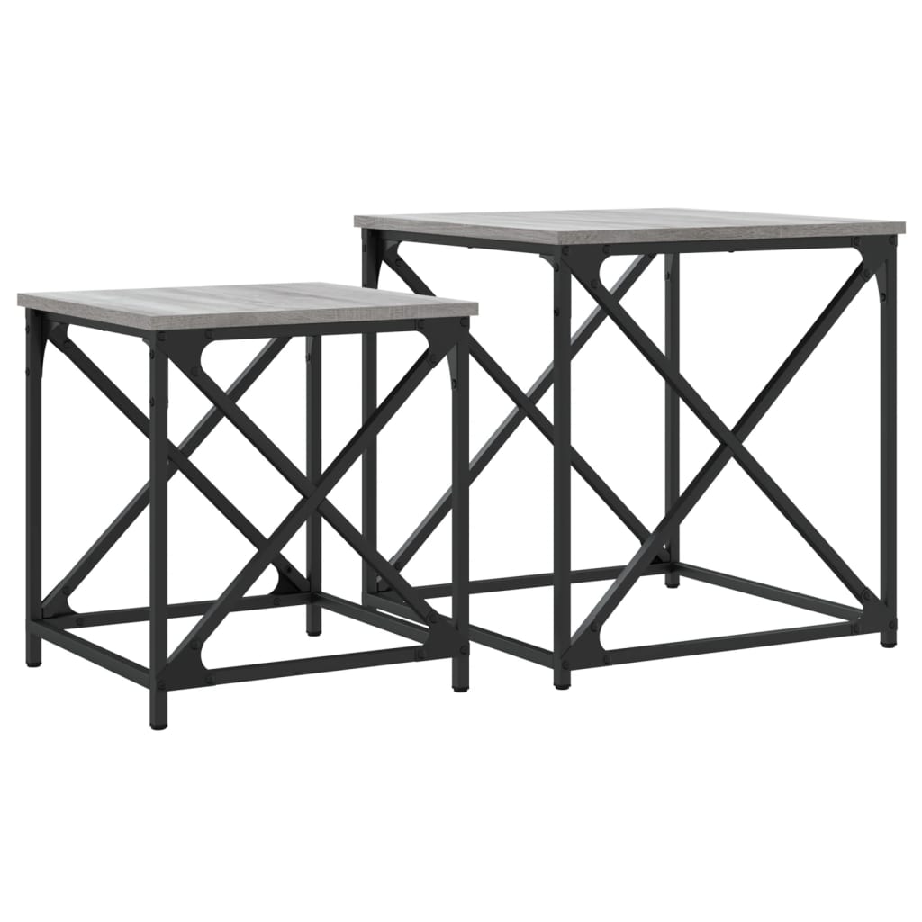 Nesting Coffee Tables 2 pcs Grey Sonoma Engineered Wood
