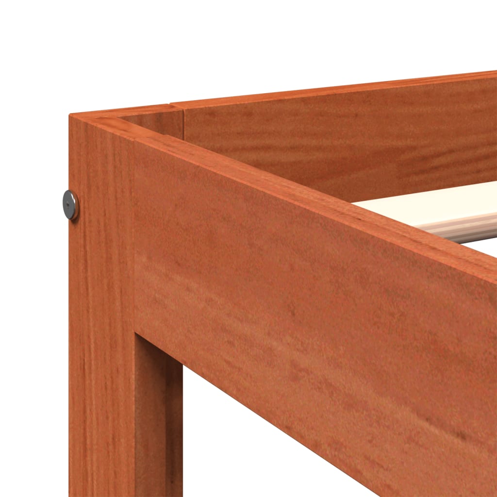 Bed Frame without Mattress Wax Brown 180x200 cm Super King Solid Wood Pine