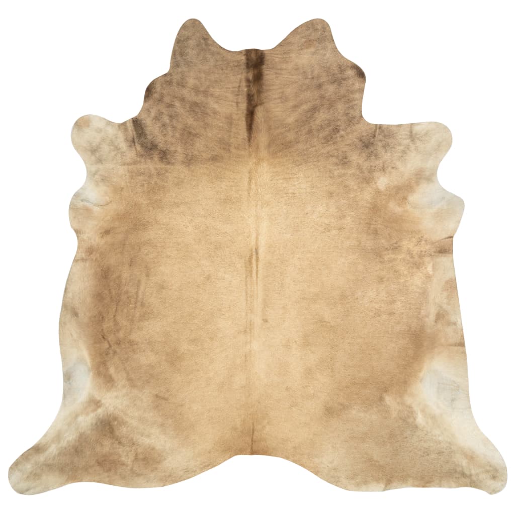 Real Cowhide Rug Beige 180x220 cm