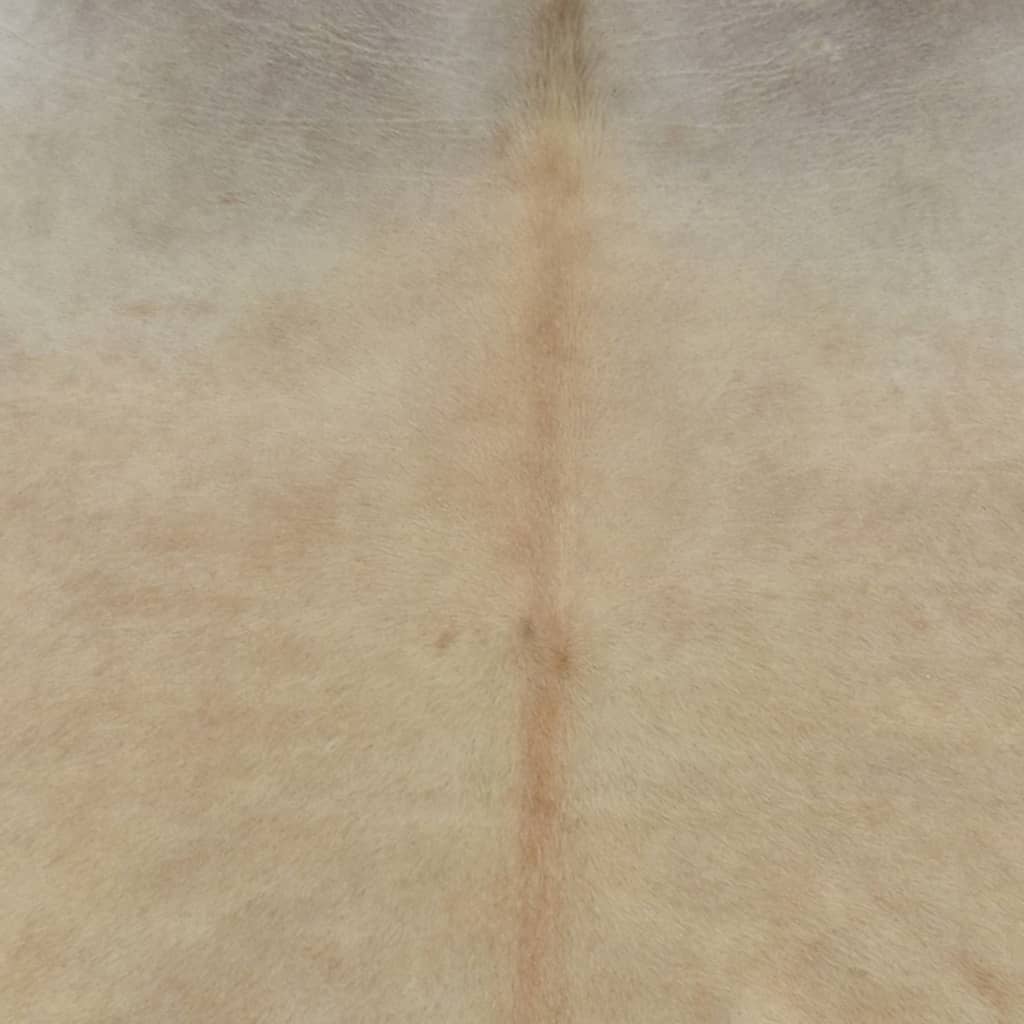 Real Cowhide Rug Beige 180x220 cm