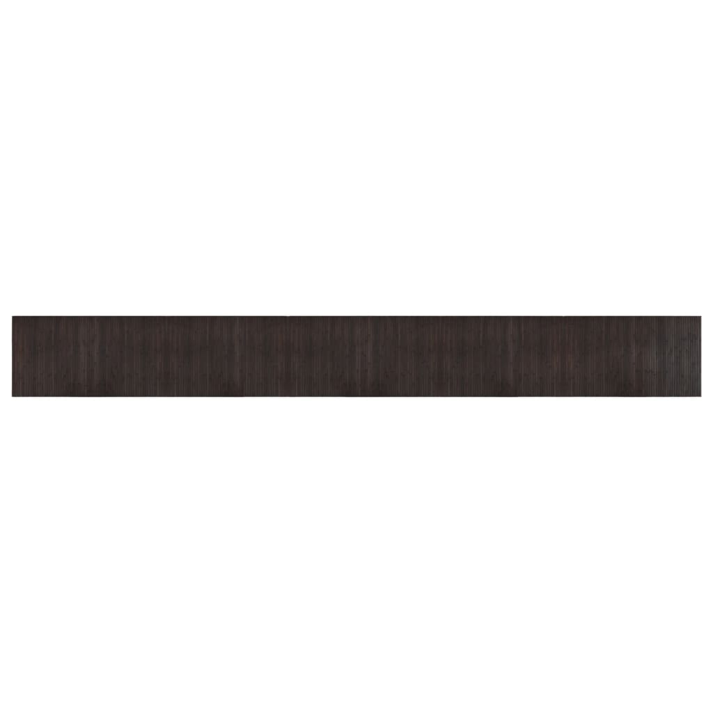 Rug Rectangular Dark Brown 60x500 cm Bamboo