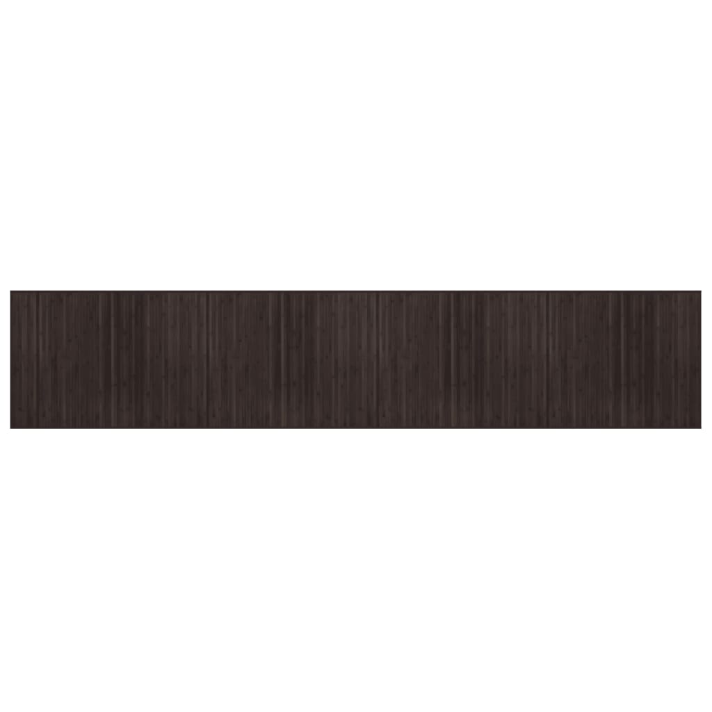 Rug Rectangular Dark Brown80x400 cm Bamboo