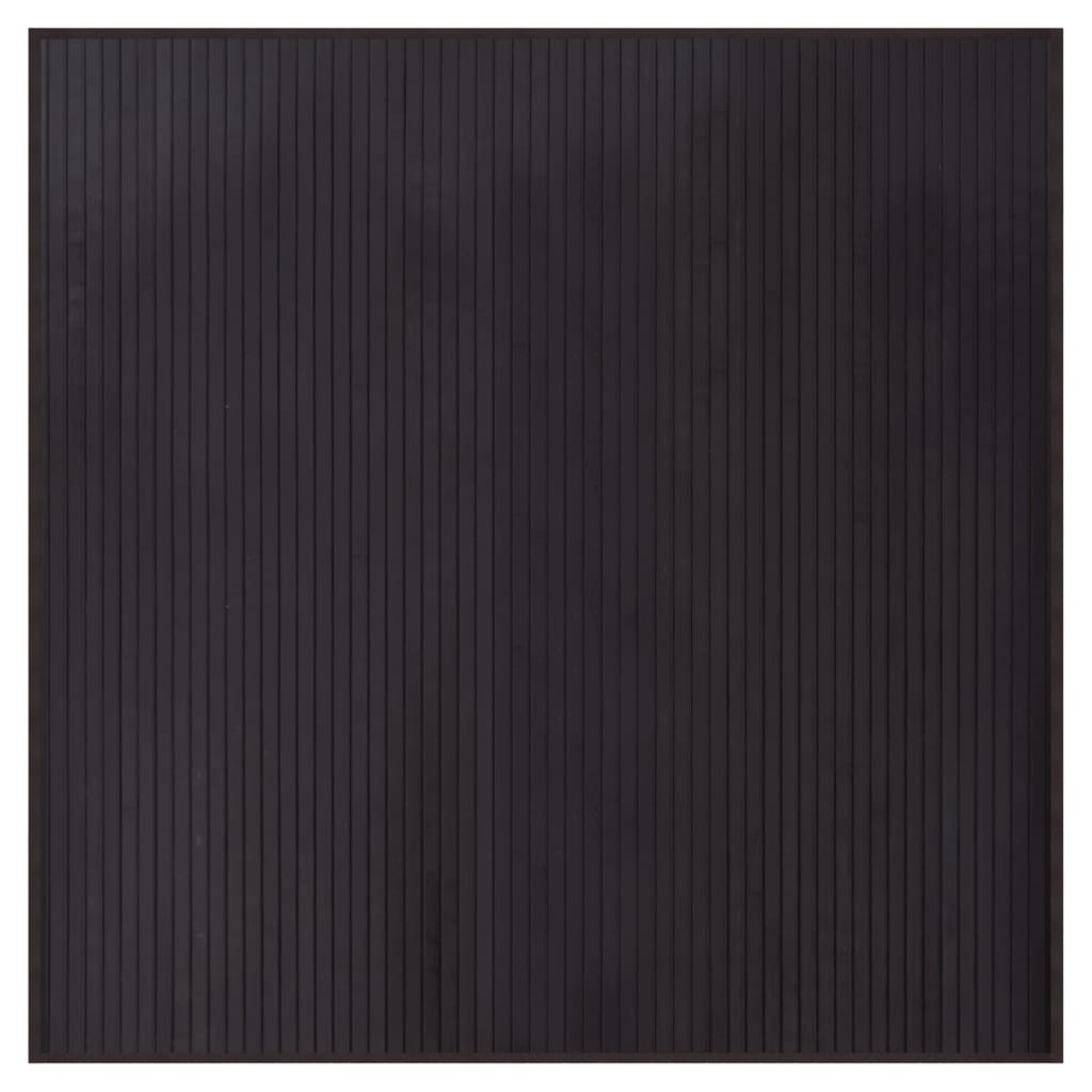 Rug Square Dark Brown100x100 cm Bamboo