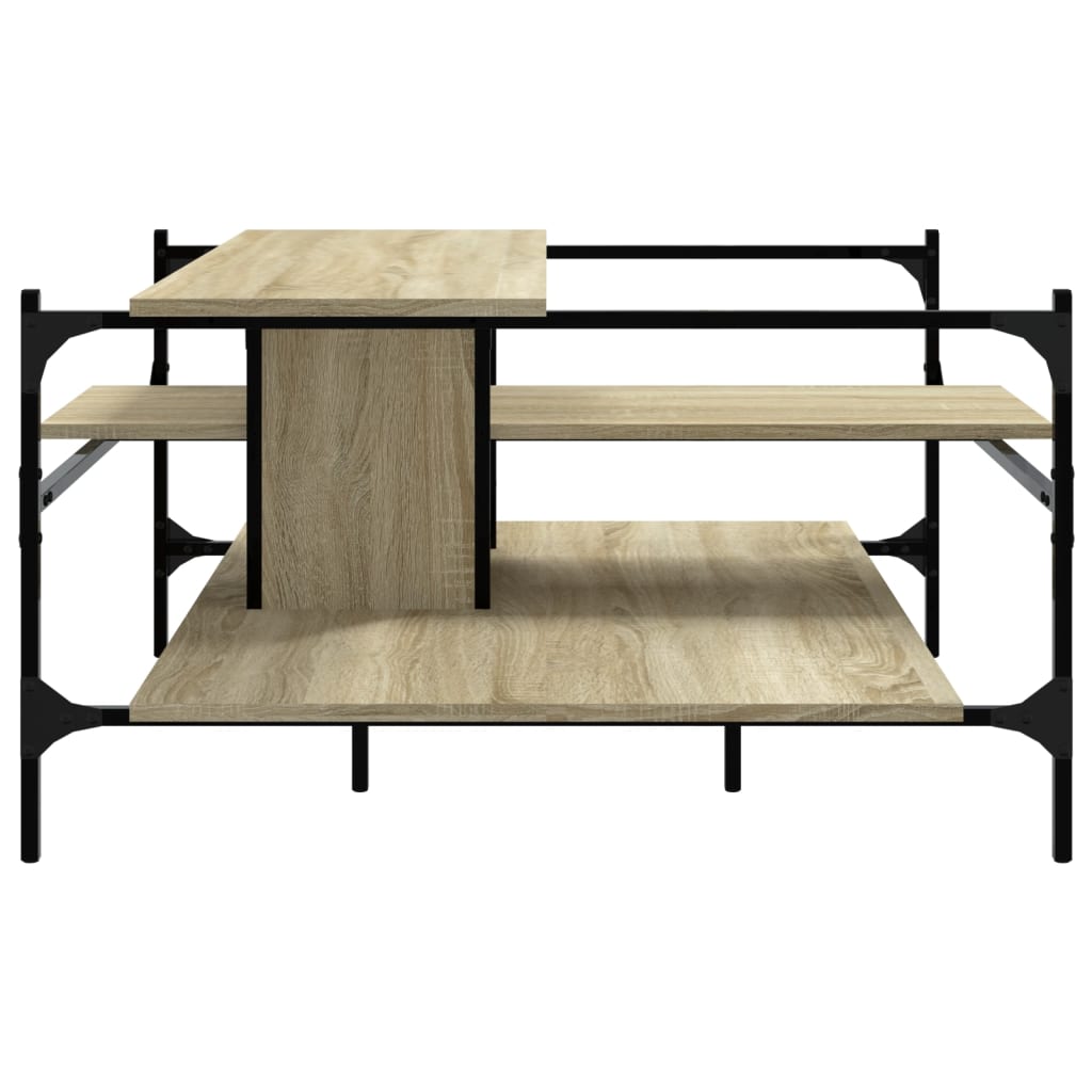 Coffee Table Sonoma Oak 100x100x48.5 cm Engineered Wood