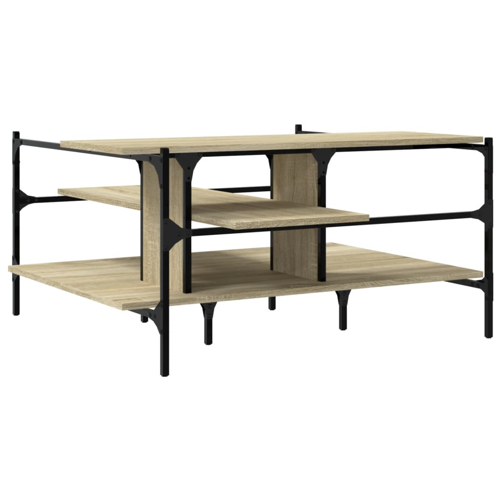 Coffee Table Sonoma Oak 100x100x48.5 cm Engineered Wood