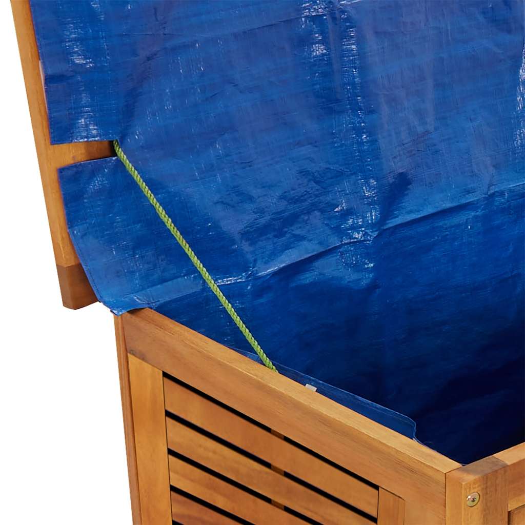 Garden Storage Box with Louver 113x50x56 cm Solid Wood Acacia