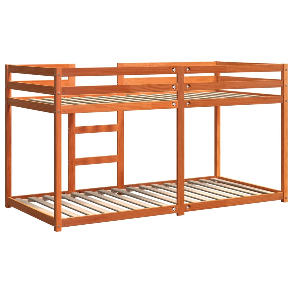 Bunk Bed without Mattress Wax Brown 80x200 cm Solid Wood Pine