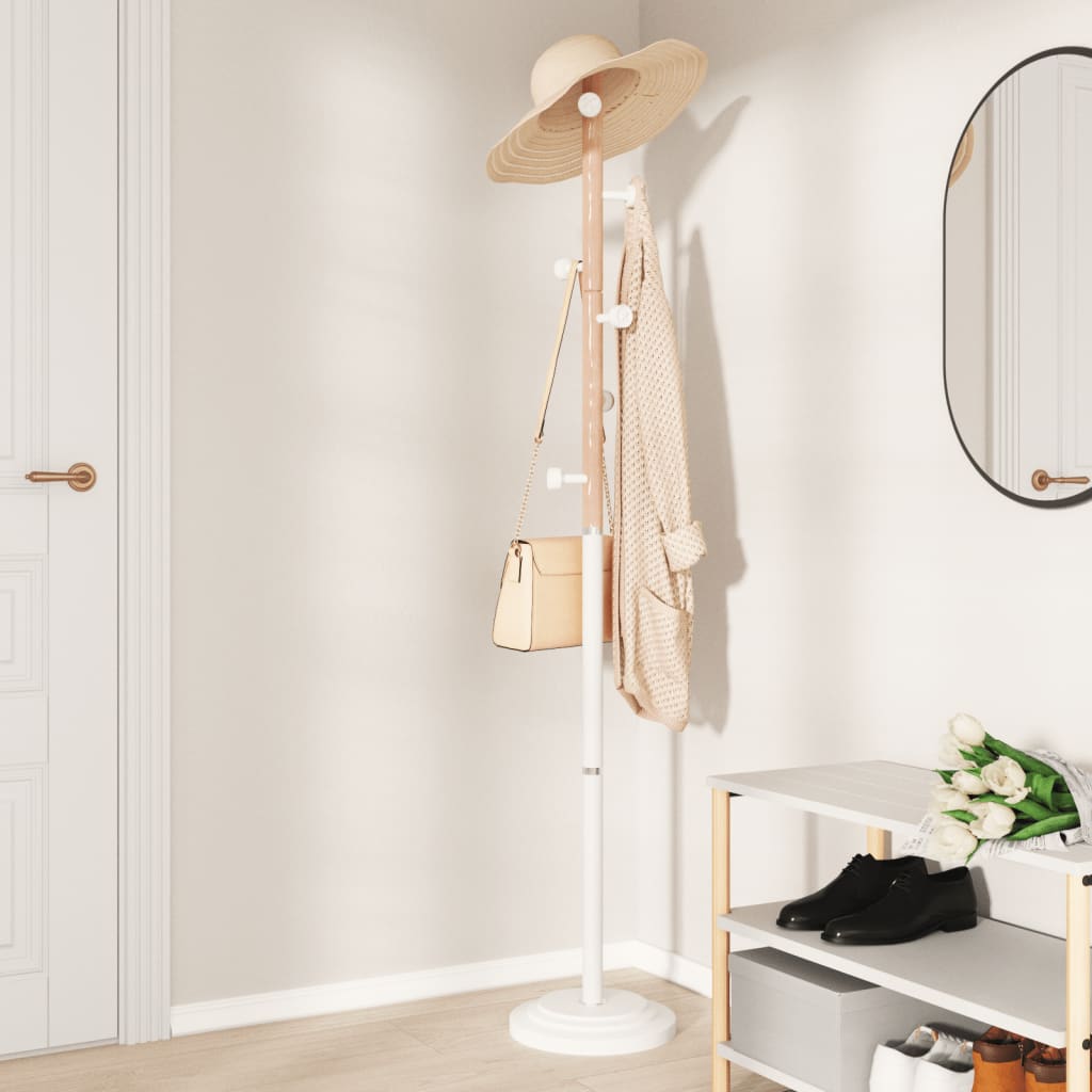 Coat Stand White 177 cm Powder-coated Iron