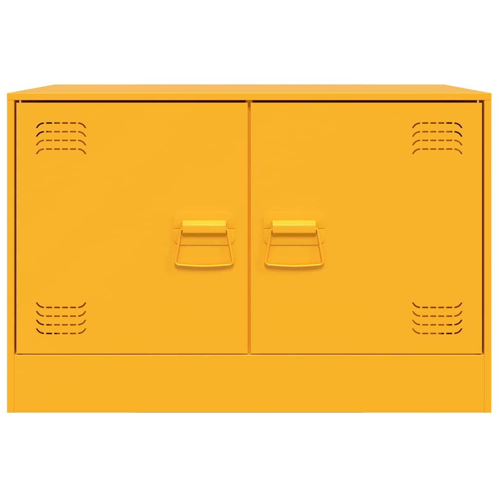 TV Cabinets 2 pcs Mustard Yellow 67x39x44 cm Steel