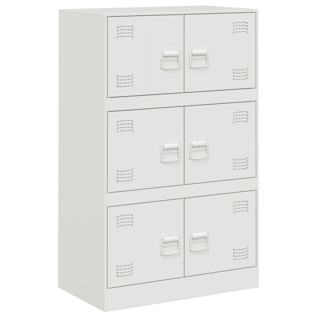 Sideboard White 67x39x107 cm Steel