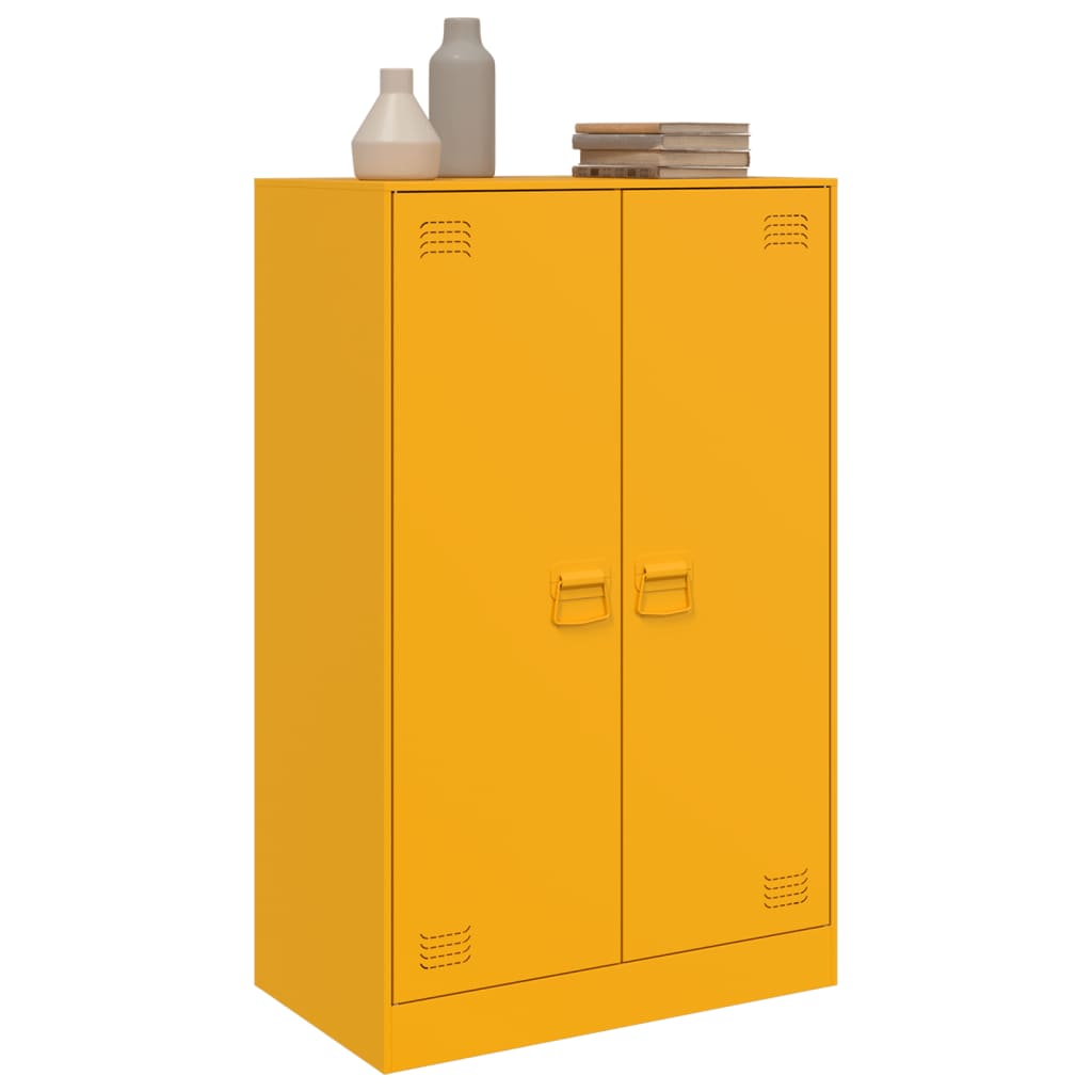 Sideboard Mustard Yellow 67x39x107 cm Steel