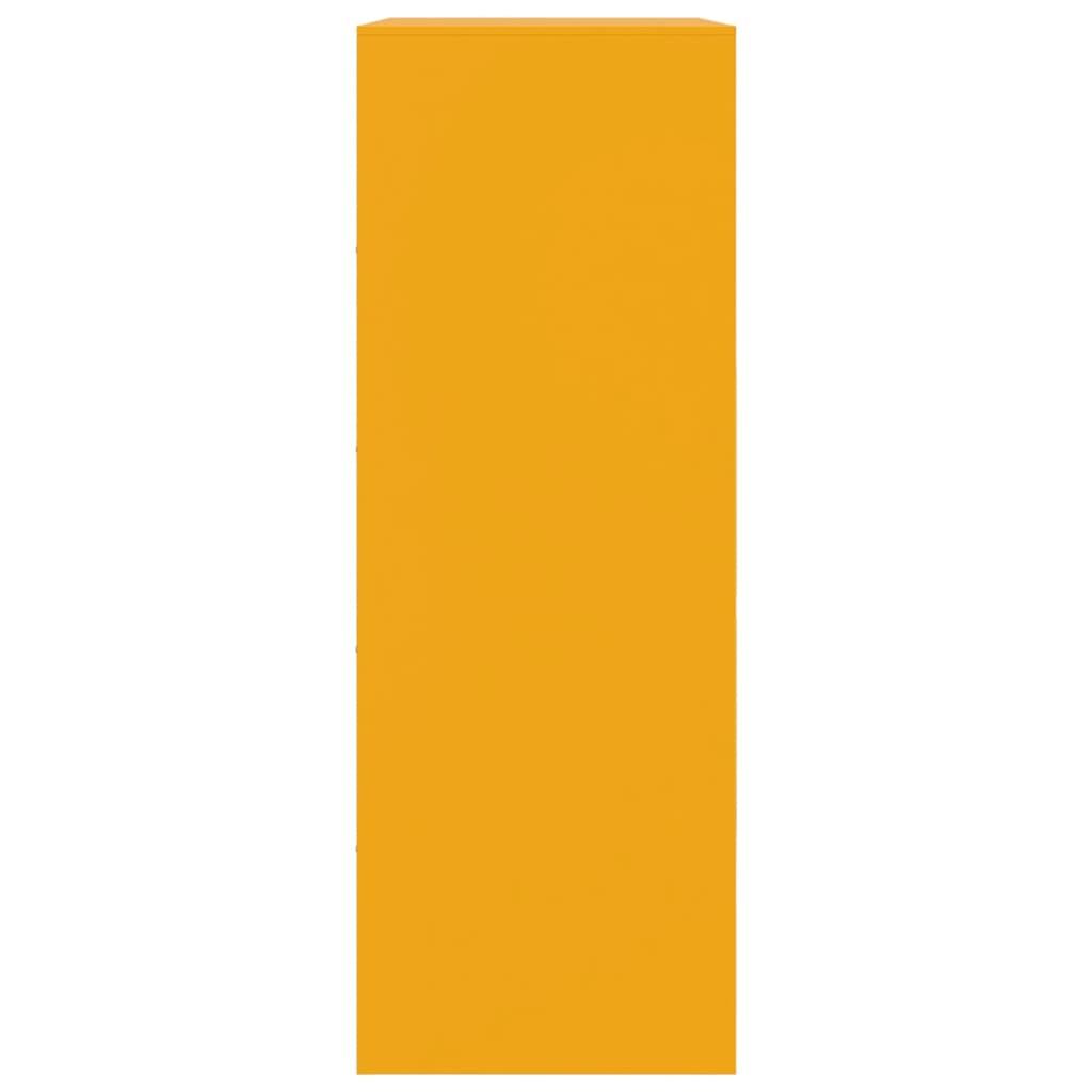 Sideboard Mustard Yellow 67x39x107 cm Steel