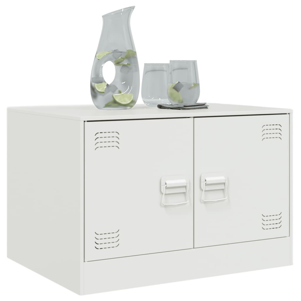 Coffee Table White 67x50x44 cm Steel