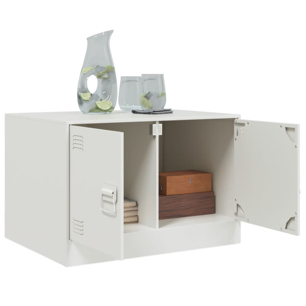 Coffee Table White 67x50x44 cm Steel