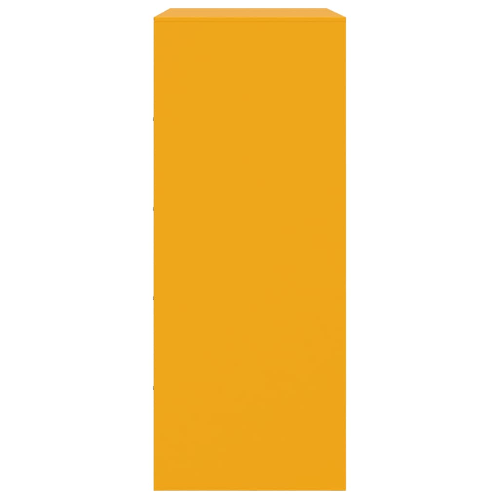 Highboard Mustard Yellow 67x39x95 cm Steel