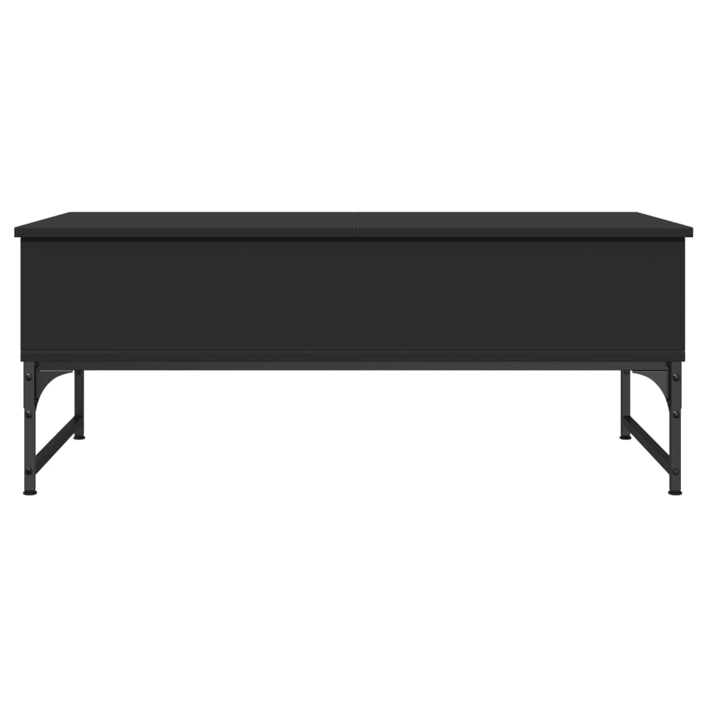 Coffee Table Black 100x50x40 cm Engineered Wood and Metal