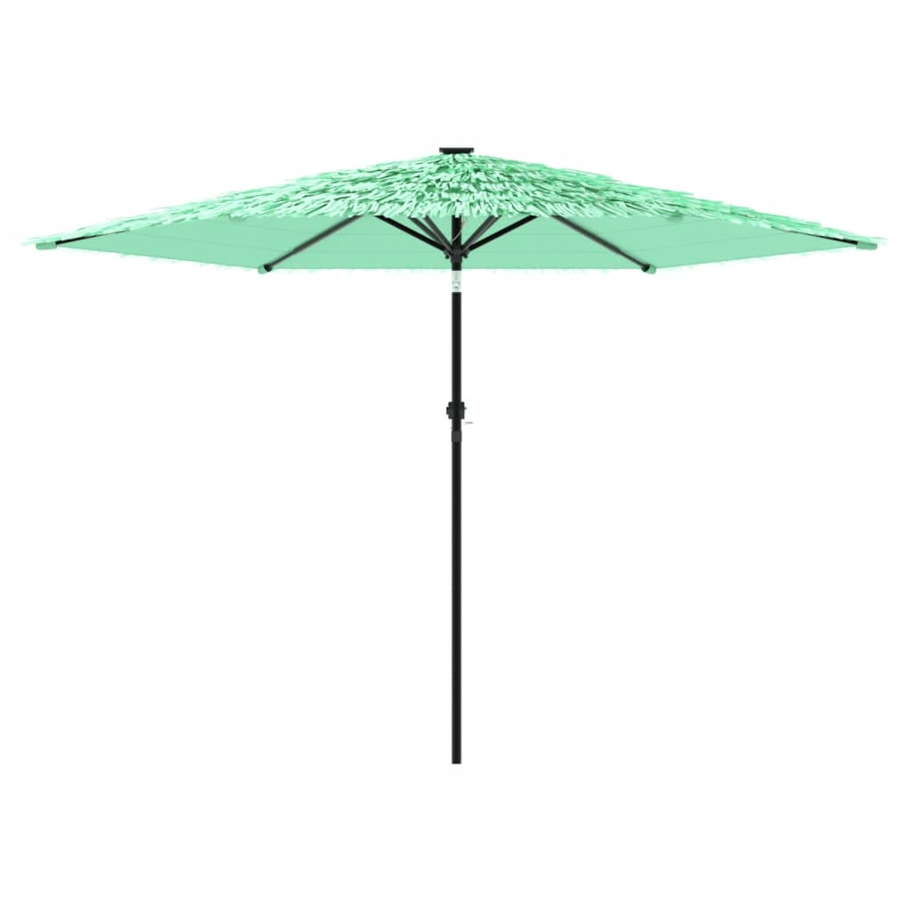 Garden Parasol with Steel Pole Green 288x288x225 cm