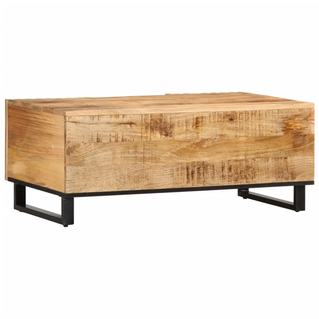 Coffee Table 100x55x40 cm Solid Wood Rough Mango