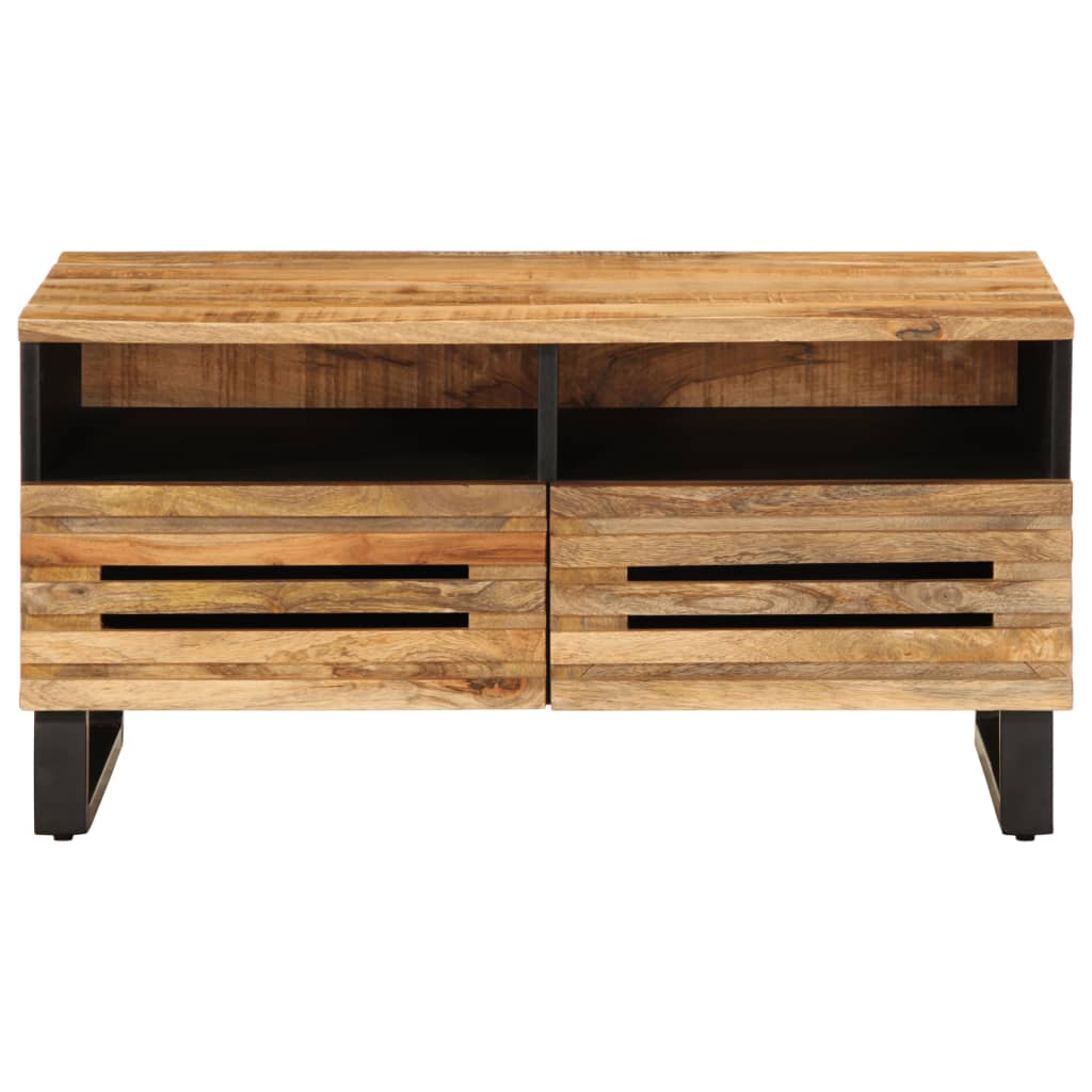 Coffee Table 80x55x40 cm Solid Wood Rough Mango