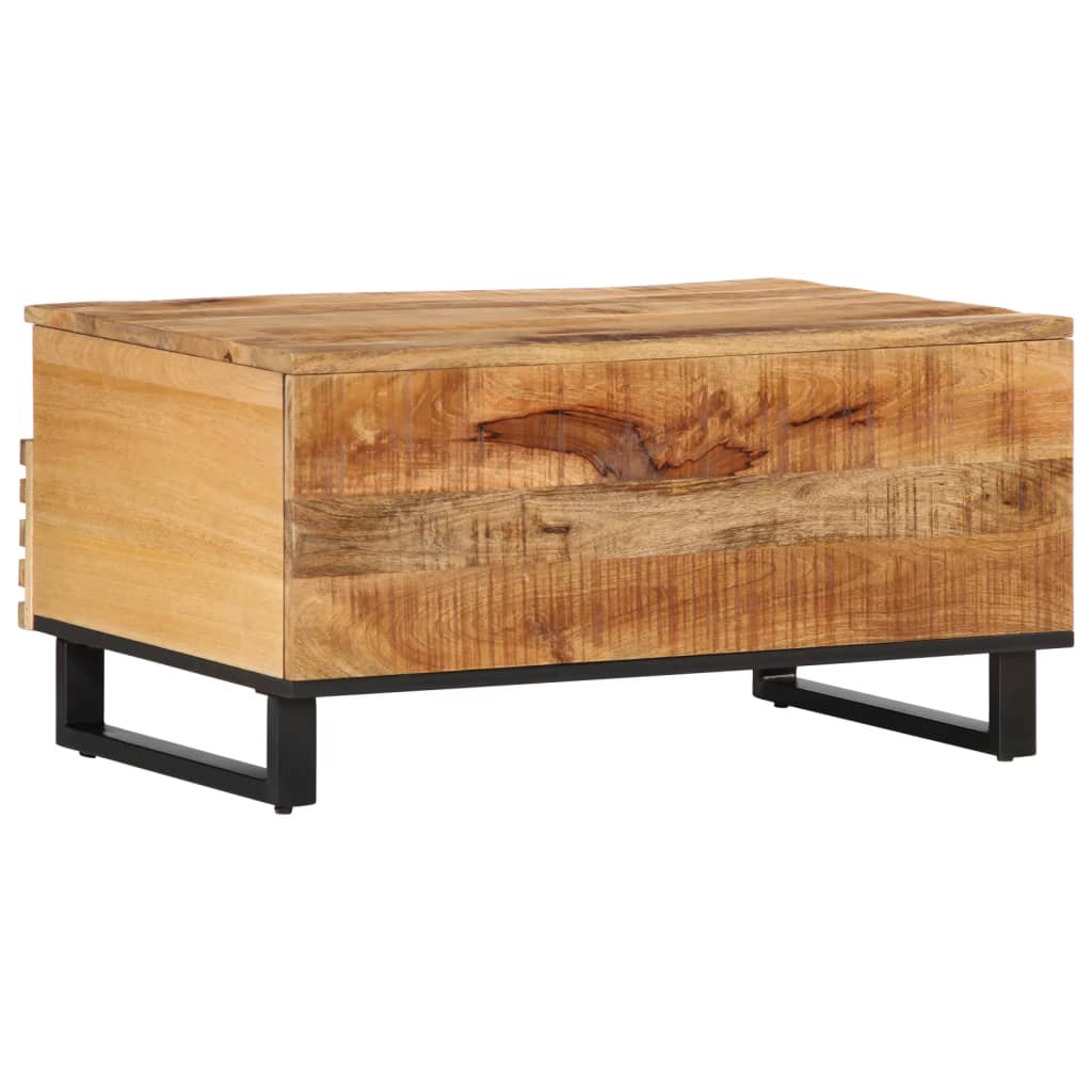 Coffee Table 80x55x40 cm Solid Wood Rough Mango