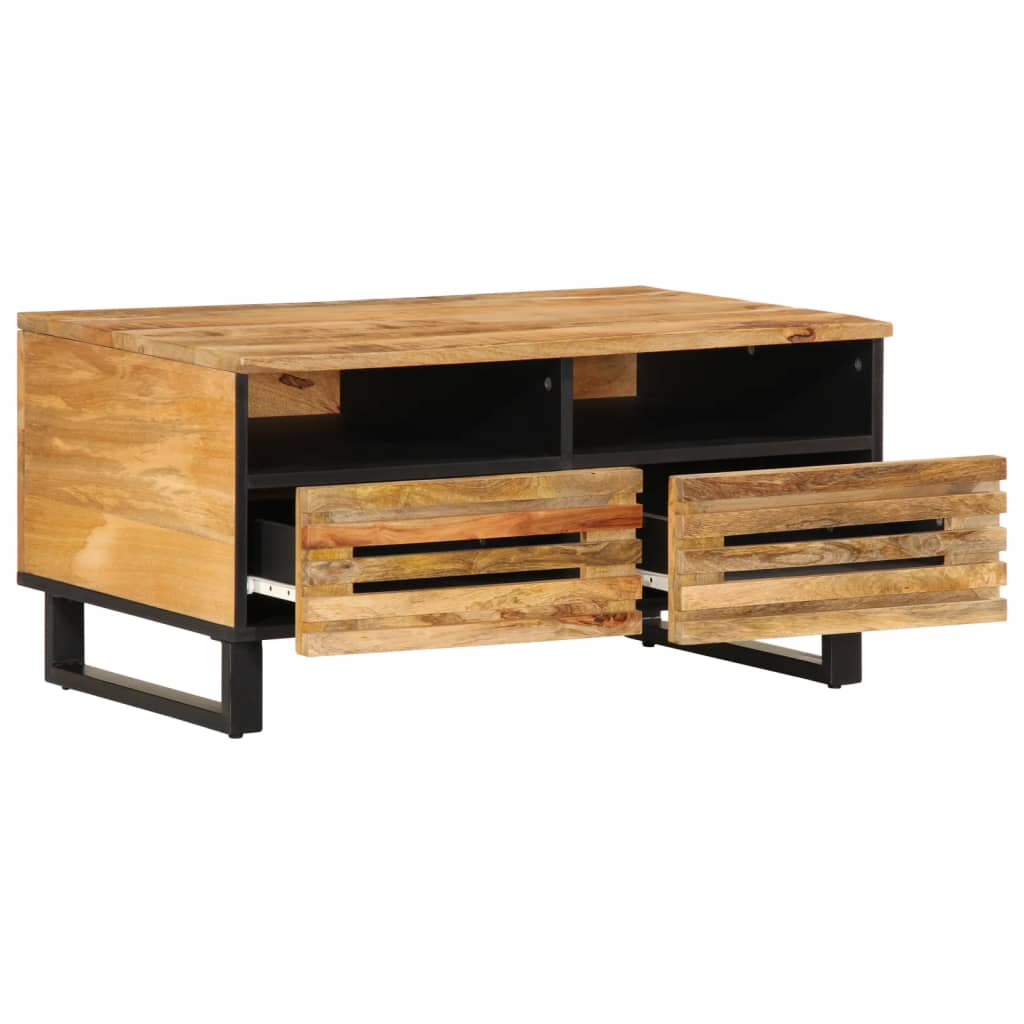 Coffee Table 80x55x40 cm Solid Wood Rough Mango