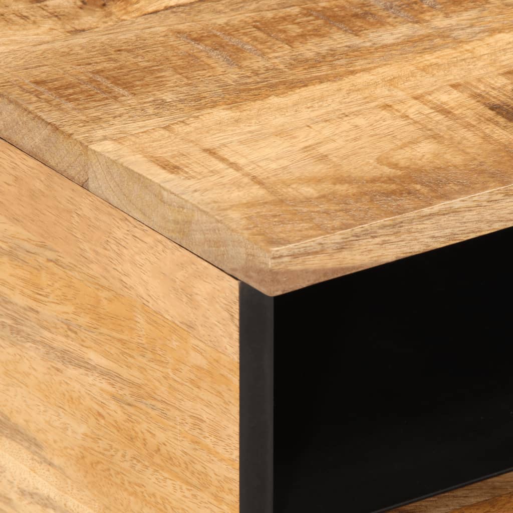 Coffee Table 80x55x40 cm Solid Wood Rough Mango