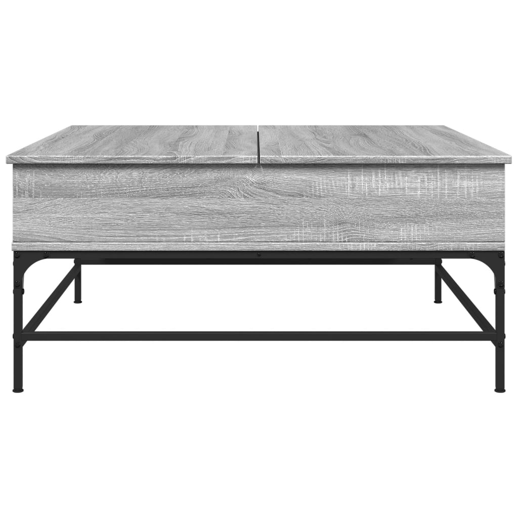 Coffee Table Grey Sonoma 95x95x45 cm Engineered Wood and Metal