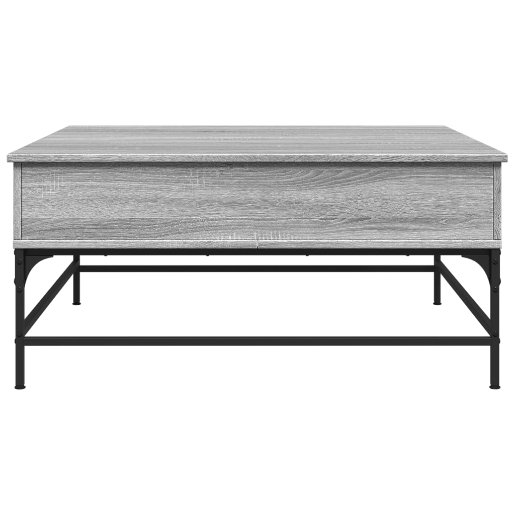 Coffee Table Grey Sonoma 95x95x45 cm Engineered Wood and Metal
