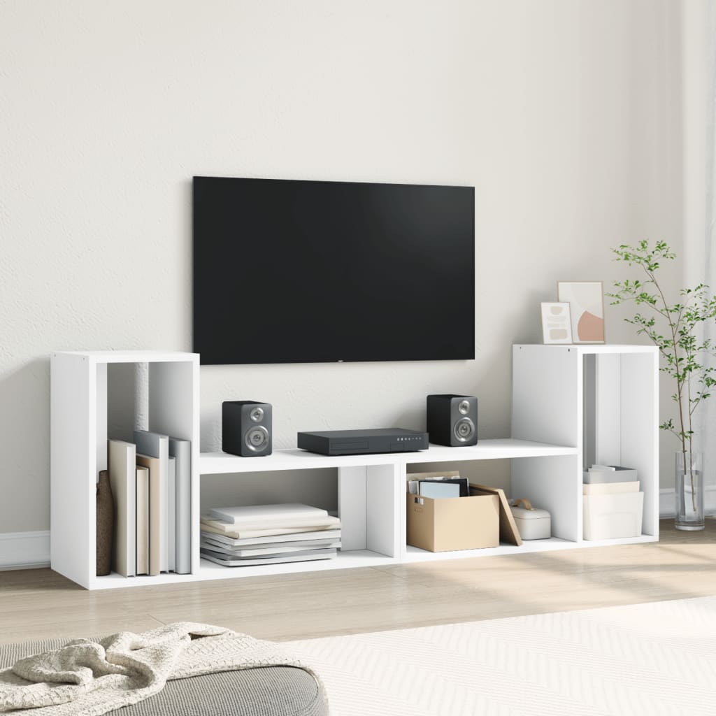 TV Cabinets 2 pcs White 75x30x50 cm Engineered Wood