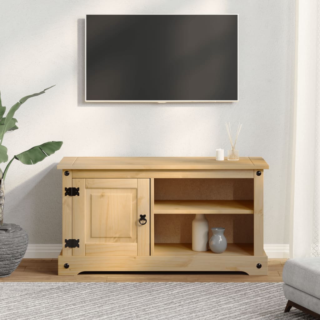 TV Cabinet Corona 100x40x52 cm Solid Wood Pine