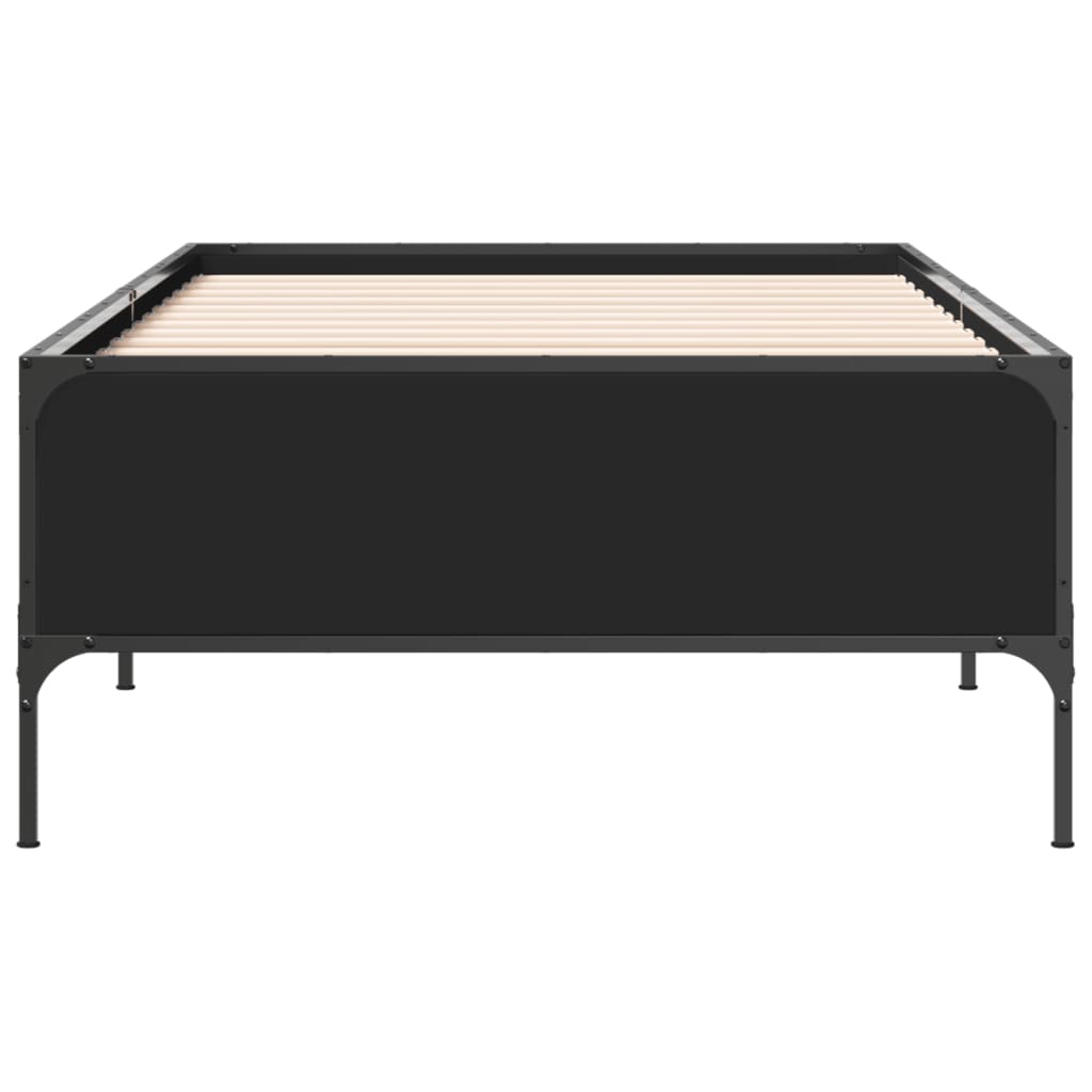 Bed Frame without Mattress Black 90x200 cm