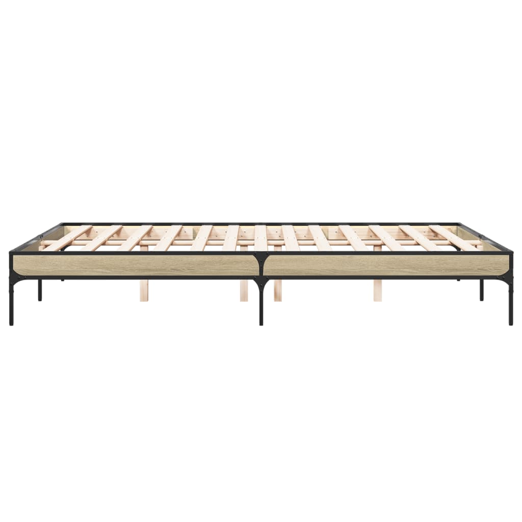 Bed Frame without Mattress Sonoma Oak 160x200 cm